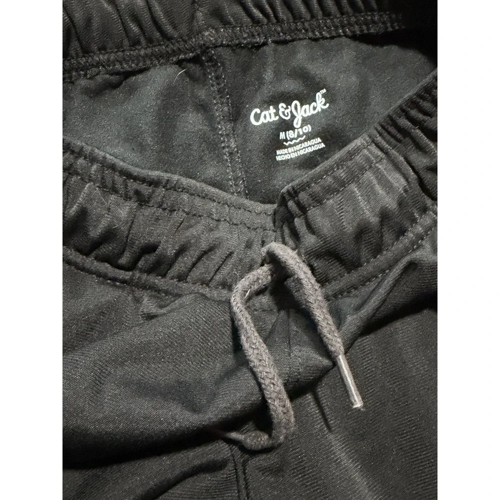 NWT Cat & Jack Black Drawstring Active Jogger Pants Sweats Size Medium (8/10)